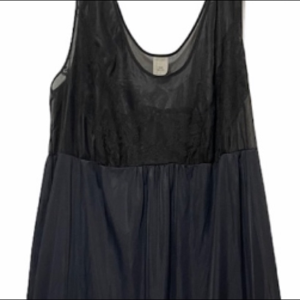 Vintage Lace Slip Dress Sexy Pin Up Lingerie Whimsy Goth Black Silk Satin - Picture 14 of 16